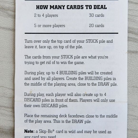 Skip-Bo Card Game Mattel 2011 - Picture 9 of 11